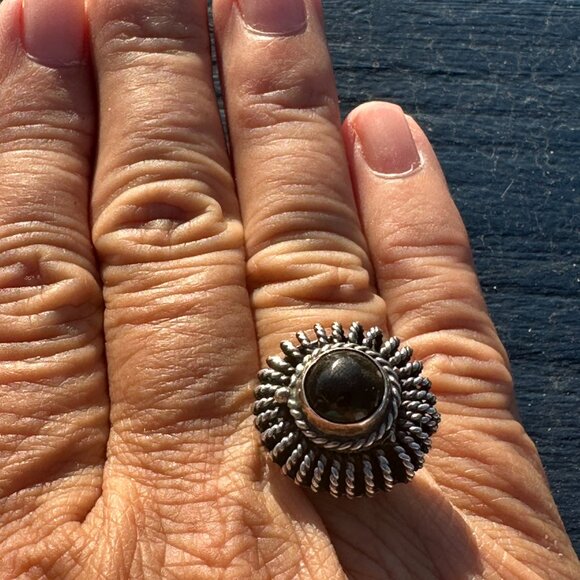 VTG Taxco Mexico Poison Ring Eagle 3 Signed ADJ size - Picture 2 of 5